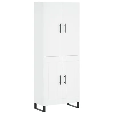 Image de Buffet haut Blanc 69,5x34x180 cm Bois d'ingénierie
