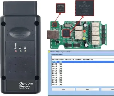 Obrázek produktu pro Diagnostický skener, originální čip PIC, diagnostické rozhraní pro PC, 2021 OPCOM