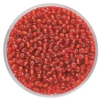 Produktbild von Glorex Rocailles Silbereinzug 2,6 mm 17 g, rot
