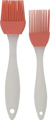 Produktbild von Excellent Houseware Set aus zwei Backpinseln, Silikon/Kunststoff, 20/17 cm, rot