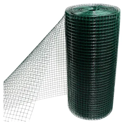 Produktbild von Drahtgitter 10m - 50cm hoch - Maschenweite 12,7mm - Materialstärke mit Beschichtung 0,9mm - Kaninchendraht Hasendraht Volierendraht