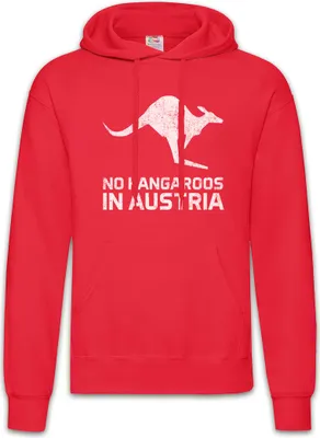 Produktbild von Urban Backwoods No Kangaroos In Austria, Herren Hoodie, Farbe: Rot, Größe: XL