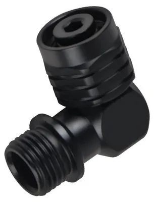 Produktbild von Atemregler - 2. Stufe Schlauchadapter - 90° Winkelverbinder - Aluminium - Tauchzubehör - Schwarz