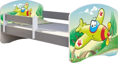 Obrázek produktu pro ACMA postel pro mladé Dětská postel junior Kompletní sada s roštem a ochranou proti vypadnutí matrace šedá 29 rovina 140x70