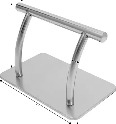 Obrázek produktu pro Opěrka nohou k kadeřnickému křeslu, odolný materiál, snadno se čistí, stříbrná