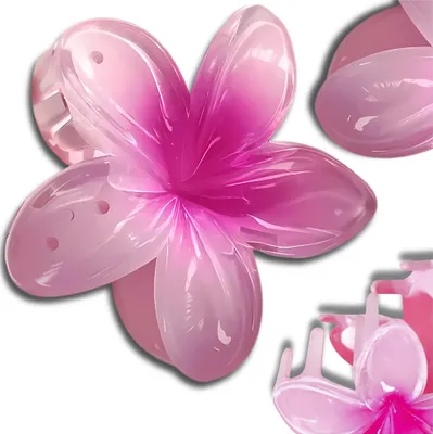 Produktbild von Plumeriablüten-Haarspange mit rosa Kiefer