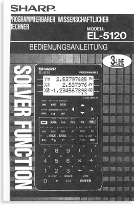 Produktbild von Anleitung für Sharp EL-5120 G (deutsch, 147 Seiten) ONLY MANUAL!!