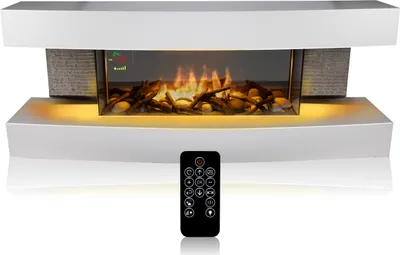 Produktbild von Classic Fire Classic Fire Elektrický krb Atmosphere Montreal - Krbové kachle 2000W - Krb s komínom - LED plamene - biely