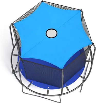 Productafbeelding van Famanu trampolinescherm met zonbescherming - Eenvoudig te installeren, geschikt voor trampolines van 8 voet