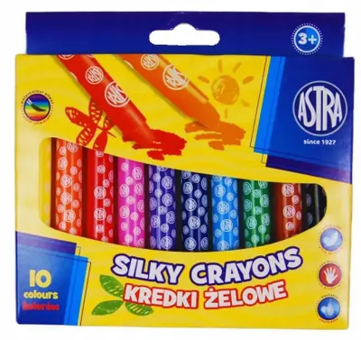 Zdjęcie produktu dla Kredki żelowe wykręcane Silky Astra, 10 kolorów