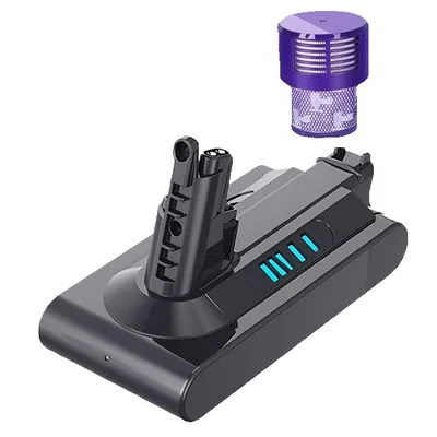 Produktbild von Wiederaufladbarer Staubsaugerakku, kompatibel mit Dyson V6, V7, V8, V10 - SV07, SV09, SV10, SV12, DC62, 1 V10 6000