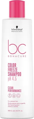A product shot of a bottle of Schwarzkopf Bc Color Freeze Shampoo.