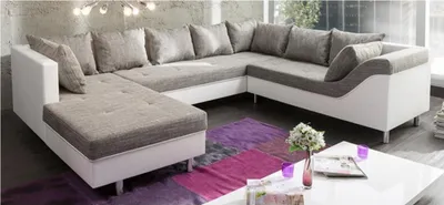 Produktbild von Design Ecksofa Uform Modern Sofas Couch Wohnlandschaft Schlaf Bett Sofa Garnitur