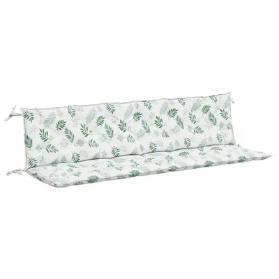 Zdjęcie produktu dla vidaXL Poduszki na ławkę ogrodową 2 szt. Wzór liścia 200x50x7 cm tkanina