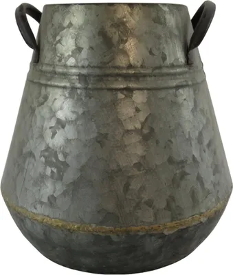Produktbild von Pflanzvase Emily aus Zink im Landhausstil, rechteckig, 21x21,5x21 cm