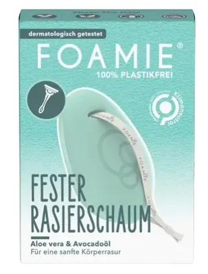 Image de Mousse à raser à l'aloès et à l'huile d'avocat - Produit en bloc de qualité, 80g