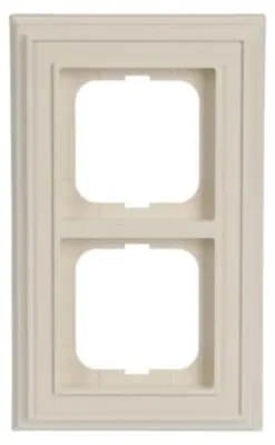 Imagen del producto de Marco de cubierta BJ, color blanco marfil, modelo 1722-832, marca Busch-dynasty