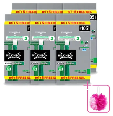 Produktbild von 6 x Wilkinson Extra 2 Sensitive Einwegrasierer - Sparpackung - 6 Stücke