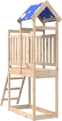 Produktbild von Spielturm Braun 52,5 x 110,5 x 215 cm Massives Kiefernholz