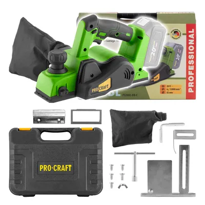 Obrázek produktu pro Aku hoblík Procraft PE20BL (bez baterie a nabíječky)