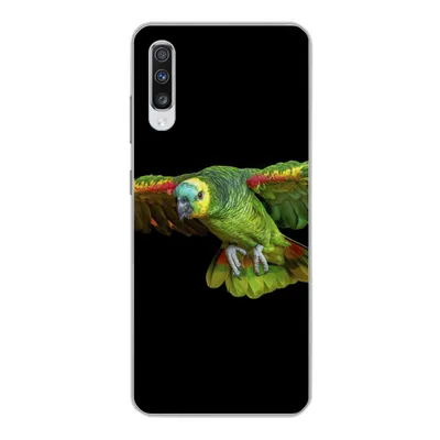 Produktbild von MuchoWow® Handyhülle Schutzhülle Hülle für Samsung Galaxy A70 Papagei - Vogel - Federn Silikon Softcase Handy Hülle - Schutzhaube