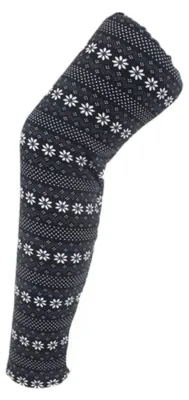 Produktbild von Winter Damen Leggings » Norweger Stil » Sport Leggings für Damen » warme Teddy Fleece Fütterung » Winterleggings extra warm: Schwarz / XXL Farbe: Schwarz Größe: XXL