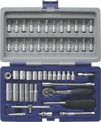 Produktbild von KUNZER Steckschlüsselsatz 71454 Chrom-Vanadium-Stahl