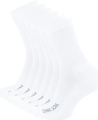 Produktbild von Stark Soul® Sportsocken 6 Paar, mit FROTTEESOHLE 35-38 weiss
