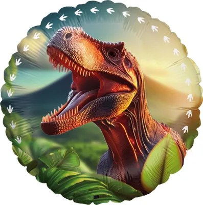 Produktbild von Folienballon Dino bunt 19 x 13,5 cm