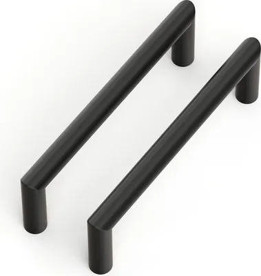 Produktbild von 10 Stück Schrankgriffe, Küchengriffe, schwarz, Lochabstand 128 mm, Edelstahl, für Schrank, Küche