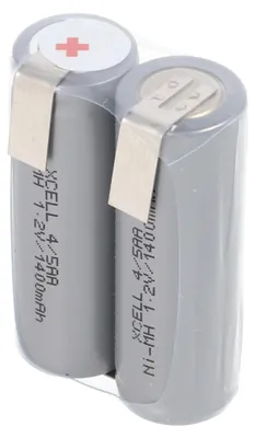 Produktbild von AccuCell 2HHR140 Akku passend für Rasierer 2,4 Volt, 1400mAh mit Lötfahnen zum Selbsteinbau