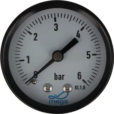 Produktbild von MEGA Druckmanometer 0 - 6 bar - 1/4 Zoll Anschluss nach hinten Axial Ø 50 mm
