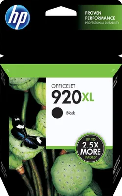 Produktbild von HP 920XL Schwarz Original Tintenpatrone mit hoher Reichweite, Hohe (XL-) Ausbeute, Schwarz, Tinte auf Pigmentbasis, 1 Stück(e), 1200 Seiten