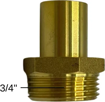 Produktbild von Rohrstutzen 3/4 Zoll x 22 mm DN16 Rohranschluss Flachdichtend Messing Solartechnik