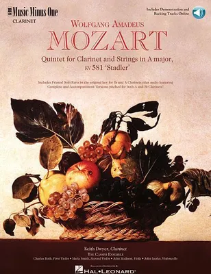 Obrázek produktu pro Mozart Quintet in A, Kv581 Book/Online Audio