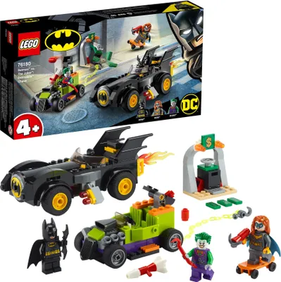 Produktbild von LEGO 76180 DC Batman vs. Joker: Verfolgungsjagd im Batmobil, Set mit Autos und Superhelden für Kinder ab 4 Jahre