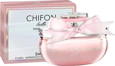 A bottle of Emper Chifon Belle Eau de Parfum with its packaging.