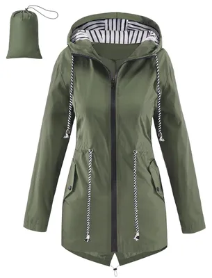 Produktbild von Damen Wasserdichte Regenponcho mit Kapuze