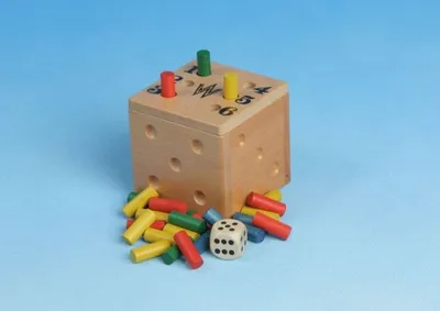 Produktbild von Brettspiele und Spielzeuge aus Buchenholz - Legendäre Spiele für Jung und Alt - Die lustige"6"