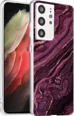 Produktbild von Hülle für Samsung Galaxy S21 Ultra Schutzhülle Marmor Motiv Handy Case Silikon Slim Cover