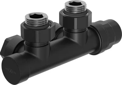 Produktbild von Mexen Winkelventil, Duplex, DN50, schwarz - W907-000-70