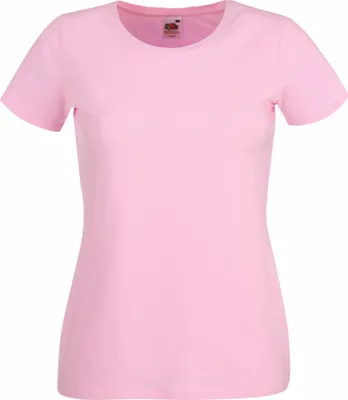 Produktbild von Fruit Of The Loom Lady-Fit Damen T-Shirt, Rundausschnitt BC1356 (2XL) (Pink)