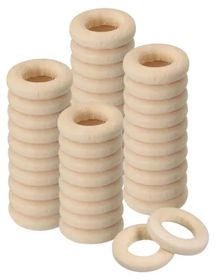 Holzringe 200 Stück 15 mm 4 mm dick glatt für Basteln