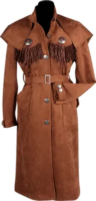 Produktbild von Frauen Westernmantel braun - Fasching Cowboy Kostüm Größe: M