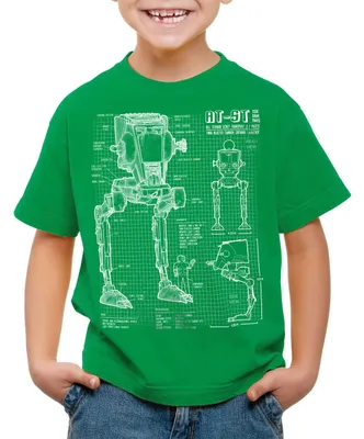 Produktbild von style3 AT-ST Kinder T-Shirt blaupause walker