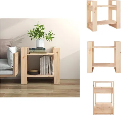 Obrázok produktu pre vidaXL Regál/rozdeľovač izieb 60x35x57 cm z masívneho borovicového dreva - Regály a knižnice