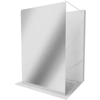 Obrázok produktu pre Mexen Kioto voľne stojaca sprchová stena 110 x 200 cm, zrkadlo 8 mm, biela - 800-110-002-20-50