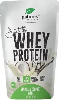 Zdjęcie produktu dla Nature's Finest WHEY PROTEIN Vanilla&Coconut Whey Shake - Pyszna i odżywcza odżywka białkowa wspomagająca regenerację i wzrost mięśni - Bez dodatków