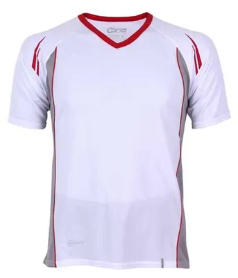 Image de CONA SPORTS CS06 | Club Tech T-shirt de sport +  Ökotex - couleur : White/Red - taille : M
