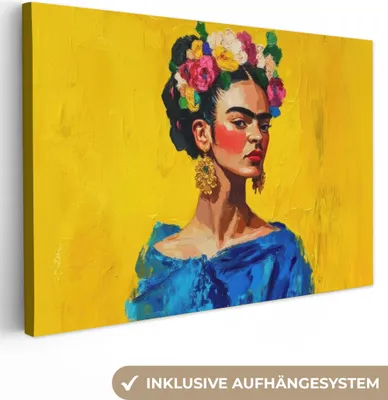 Obrázek produktu pro Obraz na plátně 90x60 cm - Eklektický - Žena - Květiny, obraz Moderní, nástěnná dekorace, malba